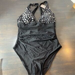 Cupshe Black and White Polka Dot One Piece Swimsuit
